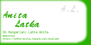 anita latka business card